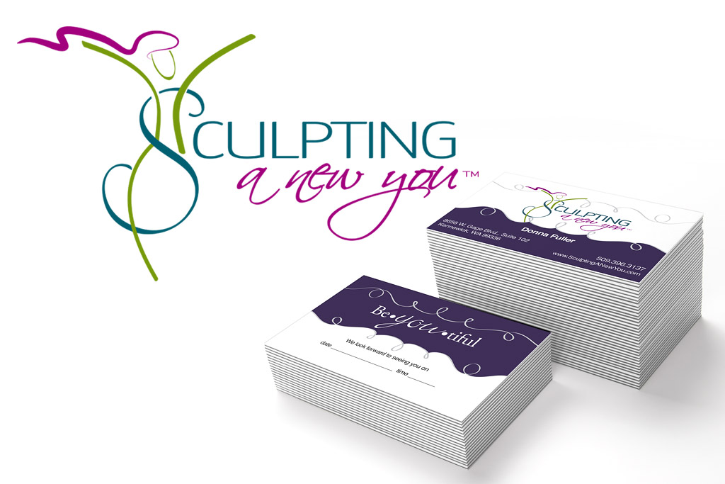 Sculpting A New You Logo and Business Card Designs