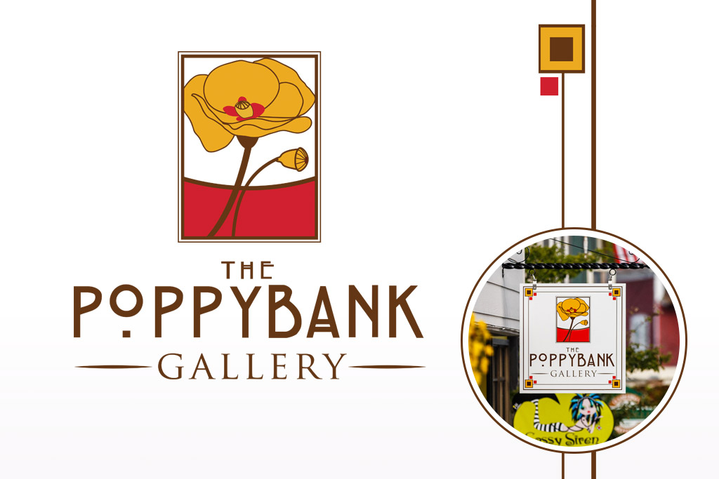 Poppybank Gallery Logo and Sign Designs