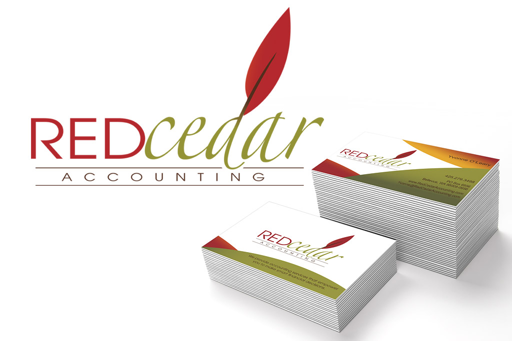 Red Cedar Accounting Logo and Business Card Designs