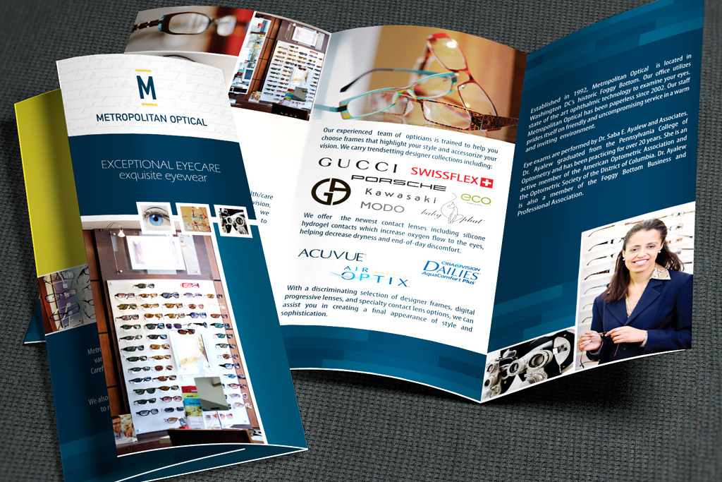 Metropolitan Optical Brochure Design