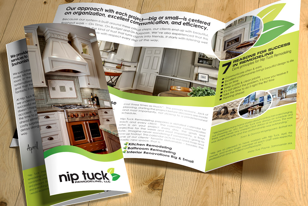 Nip Tuck Remodeling Brochure Design