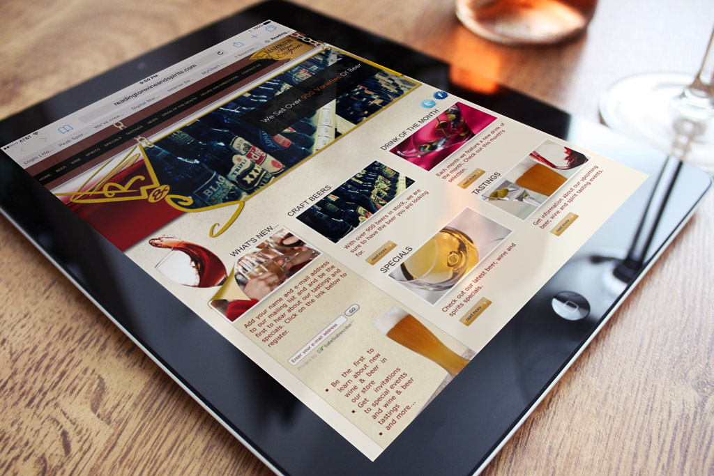 Readington Wine and Spirits Website Design